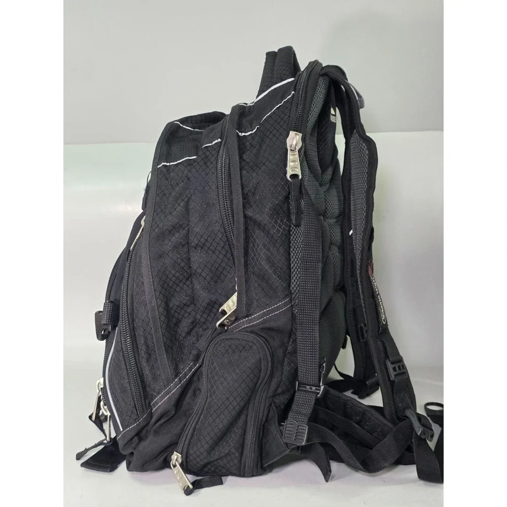 High Sierra Laptop Backpack Black Multi Compartments Travel Gym Zip Pockets‎